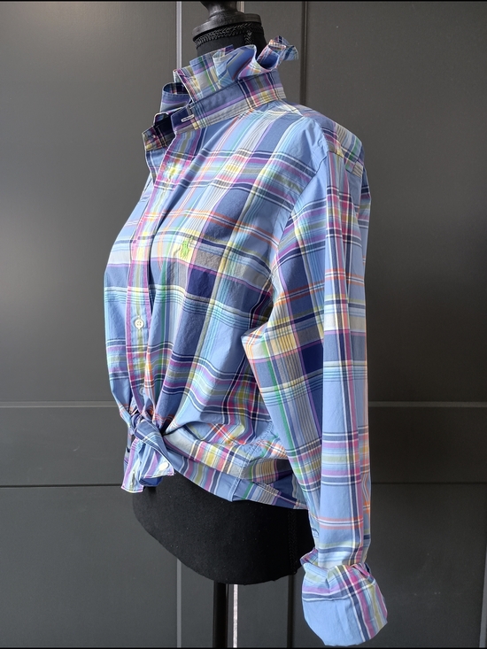 Ralph Lauren Tops - Upcycled Women's Ralph Lauren Ruffled Collar Shirt #057